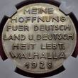 Deutschland Weimarer Republik Germany Silbermedaille Silver Medal 1928-DATED Friedrich Ludwig Turnvater Jahn v. G. Mueller only one known to NGC NGC MS 65