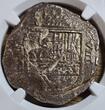 Spain Spanien 8 Reales (1556-98) S Philipp II. 1555 - 1598 Cob Coin Sevilla Mint NGC XF 45
