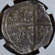 Spain Spanien 8 Reales (1556-98) S Philipp II. 1555 - 1598 Cob Coin Sevilla Mint NGC XF 45