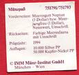 Palau 5 Dollars Silbermünze mit Farbauflage 1994 Schutz der Meeresfauna - Ozean und Fische proof in capsule with certificate