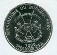 Burkina Faso 1000 Francs CFA Silbermünze 2016 Cosmic Investment - Elefant (1 oz, m. Farbapplikation, selten / rar) BU in plastic, coa, orig. packaging
