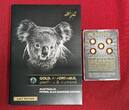 Ruanda 5 x 10 FRW Goldmünzen mit Diamanten 2022 Gold Affordable - piedfort & diamond - 5 x 1/100 Unze - Icons of the World BU with plastic box & folding carton