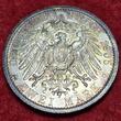 Sachsen Coburg Gotha 2 Mark Silbermünze 1905 Carl Eduard Kursmünze Standard Circulation Coin USA AU min scr. toned