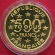Frankreich France 500 Francs 70 Ecu Gold 1993 Monuments et sites d`Europe Brandenburger Tor Porte de Brandenbourg proof caps with coa no box