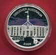 Australien 1 Dollar Silbermünze teilcoloriert 2006 Discover Australia - Canberra proof in capsule with certificate & box