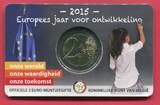 Belgien 2 Euro Gedenkmünze 2015 Europäisches Jahr der Entwicklung unc in coincard