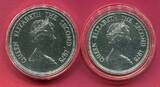 Mauritius 25 Rupien & 50 Rupien Silbermünzen 1975 Turmfalke & Blauer Schwalbenschwanz BU in capsules
