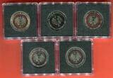 Bundesrepublik Deutschland 5 x 5 Euro Gedenkmünzen A - J 2017 Tropische Zone komplett Roter Ring Polymerring A,D,F,G,J BU with rectangular capsules