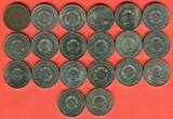 DDR 20 x 5 Mark Gedenkmünzen 1969-1990 Lot, Konvolut - 20 unterschiedliche Motive - keine doppelt lot, see picture