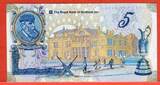 United Kingdom England Royal Bank of Scotland 5 Pounds Pfund Sterling Comemmorative 2004 250-jähriges Bestehen des St. Andrews Royal & Ancient Golf Club unc.