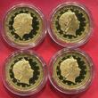Niue Inseln Islands Mint of Czech Republic 4 x 5 Dollars Gold 2015 End of the Second World War Iwo Jima Liberation of Auschwitz Berlin Fall Prague oof with COA and original Box