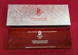 China 4 x 10 Yuan Silbermünzen mit Farbapplikation 2008 Olympische Spiele Peking Set Proof colorated with original packaging
