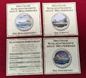 Malawi 4 x 5 Kwacha Kupfer versilbert 2009 Battleships of World War II - Schlachtschiffe des Zweiten Weltkriegs Colorated with box & coa