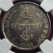 British West Indies 1/4 Dollar 1822 George IV. Colonial Britan. Monet Anchor NGC AU 55 nice ToningGeorge IV.