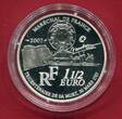 Frankreich 1,50 Euro Silbermünze 2007 300. Todestag von Vauban proof in capsule with certificate, orig. packaging