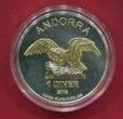 1 Diner Silbermünze 2013 Bull & Bear Investment - Andorra Eagle (1 oz, selten/rar) proof in capsule with certificate, orig. packaging