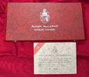 Tunesien 10 x 1 Dinar - Franklin Mint Numismatica Italiana 1969 a.d. Verfassung - Proof Set mit Originalkassette - nicht gereinigt - Patina Proof (toned) tiny scratches with box & documents