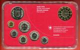Schweiz, Switzerland Kursmünzensatz 8,85 Franken + Sondermedaille 2011 Baby, Geburt, Teddybär, Sternzeichen, Zodiak - Offizieller KMS der Swissmint - BU official coinset