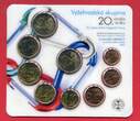 Slowakei 5,88 Euro 2011 Kursmünzensatz 20 Jahre Visegrad-Gruppe (mit 2-Euro-Sondermünze) unc in coincard, orig. packaging