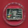 Frankreich 10 Euro Vierecksilbermünze 2010 Liberté - Égalité - Fraternité (m. Farbapplikation) proof in capsule, certificate & box