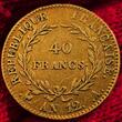 Frankreich France 40 Francs 12 (1803) A Rooster Napoleon Bonaparte Premier Consul Erster Konsul USA vf nice original gold tioning