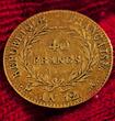Frankreich France 40 Francs 12 (1803) A Rooster Napoleon Bonaparte Premier Consul Erster Konsul USA vf nice original gold tioning