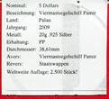 Palau 5 Dollars Silbermünze 2009 Viermastsegelschiff Pamir proof in capsule with certificate