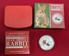 Australien 1 Dollar Silbermünze 2011 Year of the Rabbit - Lunar II Serie - Jahr des Hasen BU colorated with box, carton & coa