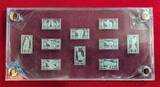 10 Stück Silberbarren je 2,5 Gramm Feinsilber 2016 World Stars Silver Investment Prooflike with box, coa & carton