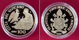 Vatikan 100 Euro Goldgedenkmünze 2017 Die Evangelisten: Johann - Pontifikat seiner Heiligkeit Franziskus Proof with original packaging