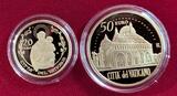 20 und 50 Euro Goldmünzen 2017 Vatikan 20 und 50 Euro Gold Satz PP - Papst Franziskus - Pope Francis Proof set with coa, carton and original box