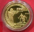 Kasachstan Kazakhstan 500 Tenge Gold Olympic Winter Games 2010 - Biathlon Proof with three Industrial Diamonds