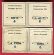 Liberia 4 x 10 Dollars Hologramm/ teilw.vergoldet Lot 2000+2001 Geschichte der USA - Liberty und Gold Eagle als Hologramm PP in Kapseln und Zertifikaten