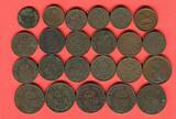 Altdeutschland 23 Stück Kursmünzen Kupfer 1822 - 1871 Kursmünzen Lot - Konvolut - 1, 2 und 3 Pfenninge lot, please see picture