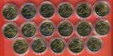Bundesrepublik Deutschland Europa Satz 17 x 2 Euro Gedenkmünzen 2007 Römische Verträge Komplett (inklusive Slowenien) und 5 x Deutschland A,D,F,G,J gold plated unc with capsules