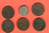 Mecklenburg /Schwerin 3 Pfennige und 1/48 Taler bis 1883 Lot 6 Stück, Friedrich Franz very fine ,