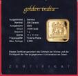 Gambia 200 Dalasis Gold 2020 Golden India - Serie proof in capsule with certificate