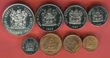 Südafrika Kursmünzensatz 1983 ½ Cent bis 1 Rand KMS - 8 Münzen Proof with original box