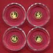 Salomon-Inseln 4 x 10 Dollars Gold 2017 Smart Collection - Britannia 1987 - 2017 proof in capsules, coa & orig. packaging