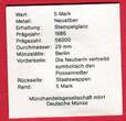 DDR 5 Mark Cu/Ni Neusilber 1985 A Gedenkmünze 225. Todestag Caroline Neuber BU