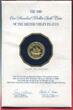 Britisch Virgin Islands Jungferniseln 100 Dollars Gold 1980 400th Anniversary World Circumnavigation by Sir Francis Drake Proof in Franklin Mint Envelope unbroken Seal
