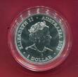 Australien 1 Dollar Silbermünze 2021 Star Dreaming - The Shark in the Stars (1/2 oz, m. Farbauflage) BU in hard plastic, certificates, orig. packaging
