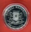 Somalia, Somali Republic 4000 Shillings Silbermünze 2006 The Three Wise Monkeys - Drei Weise Affen - very rare! Proof partly gilded with capsule