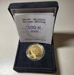Belgien Belgium 100 Euro Gold 2002 Gründungsväter Adenauer Schuman Paul Henri Spaak Europas Väter Proof with capsule, box coa
