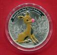 Kiribati 5 Dollars Silbermünze 2013 Rudolph the red-nosed Reindeer (mit Goldveredelung) proof in capsule, certificate & box