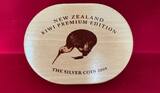 Neuseeland 3 x 1 Dollar Silbermünzen 2009 Kiwi - Premium Edition (3 * 1 oz, coloriert & Goldveredelung, selten / rar) proof in capsule with certificate, orig. packaging
