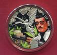 Mexiko 1 Onza Silber Plata Pura 2016 Jesús Malverde (1 oz, Farbauflage, sehr selten / very rar) BU in capsule, certificate & box