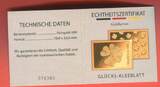 Medaille Gold Glücksklee-Blatt 1/500 Unze PP in Hartplastik mit Zertifikat