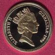 Gibraltar 5 Pounds Pfund Gold 1996 70th Birthday Queen Elizabeth II. Proof with Box and COA