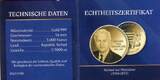 Tschad 3000 Francs CFA 1/1000 oz Richard von Weizsäcker - 1920-2015 Prooflike with capsule, coa
